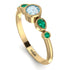 Bezel Symmetrical Aquamarine Ring - Ivy No. 404